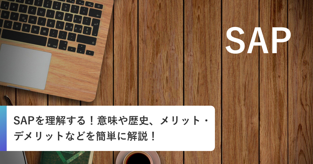 SAPを理解する！意味や歴史、メリット・デメリットなどを簡単に解説！